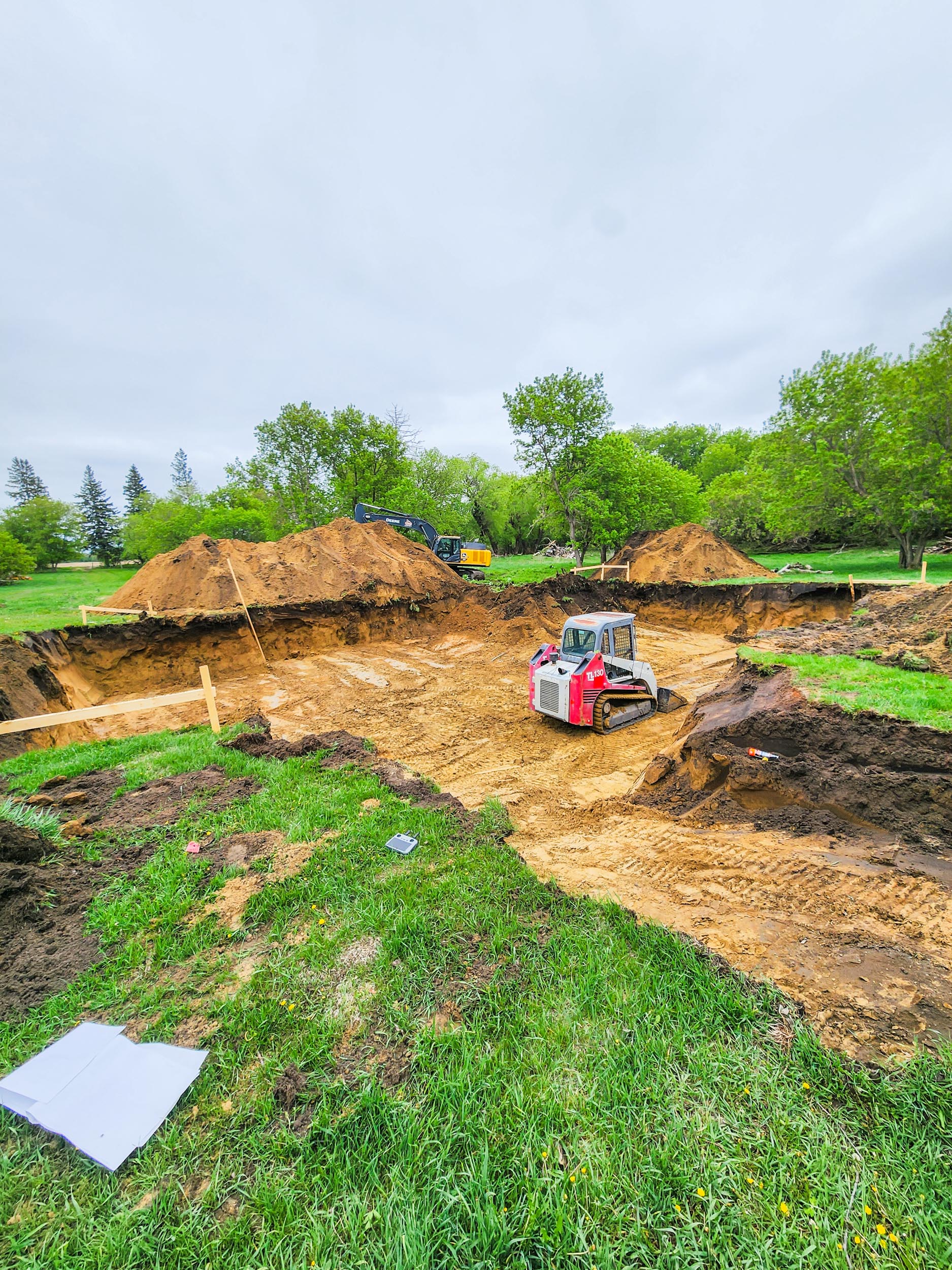 Excavation underway for a new home foundation near Altamont